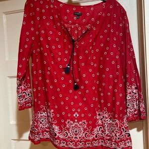Talbots XL Bandanna Print Tunic